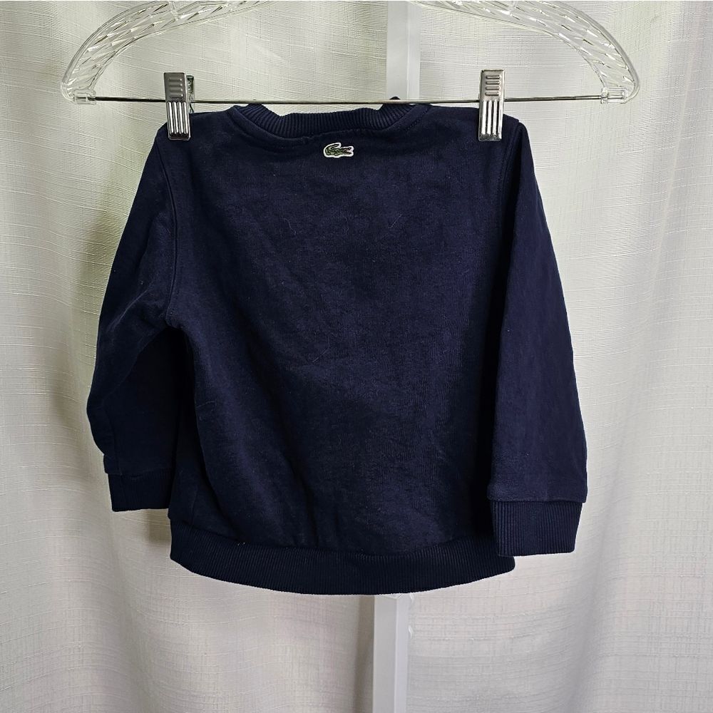 Lacoste Navy Blue Crocodile Graphic Crewneck Sweatshirt Size 3 - Picture 9 of 12